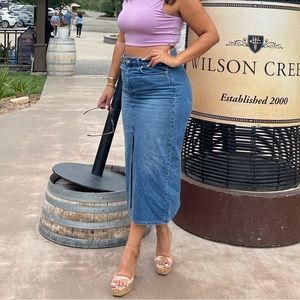 H&M Midi Jean Skirt